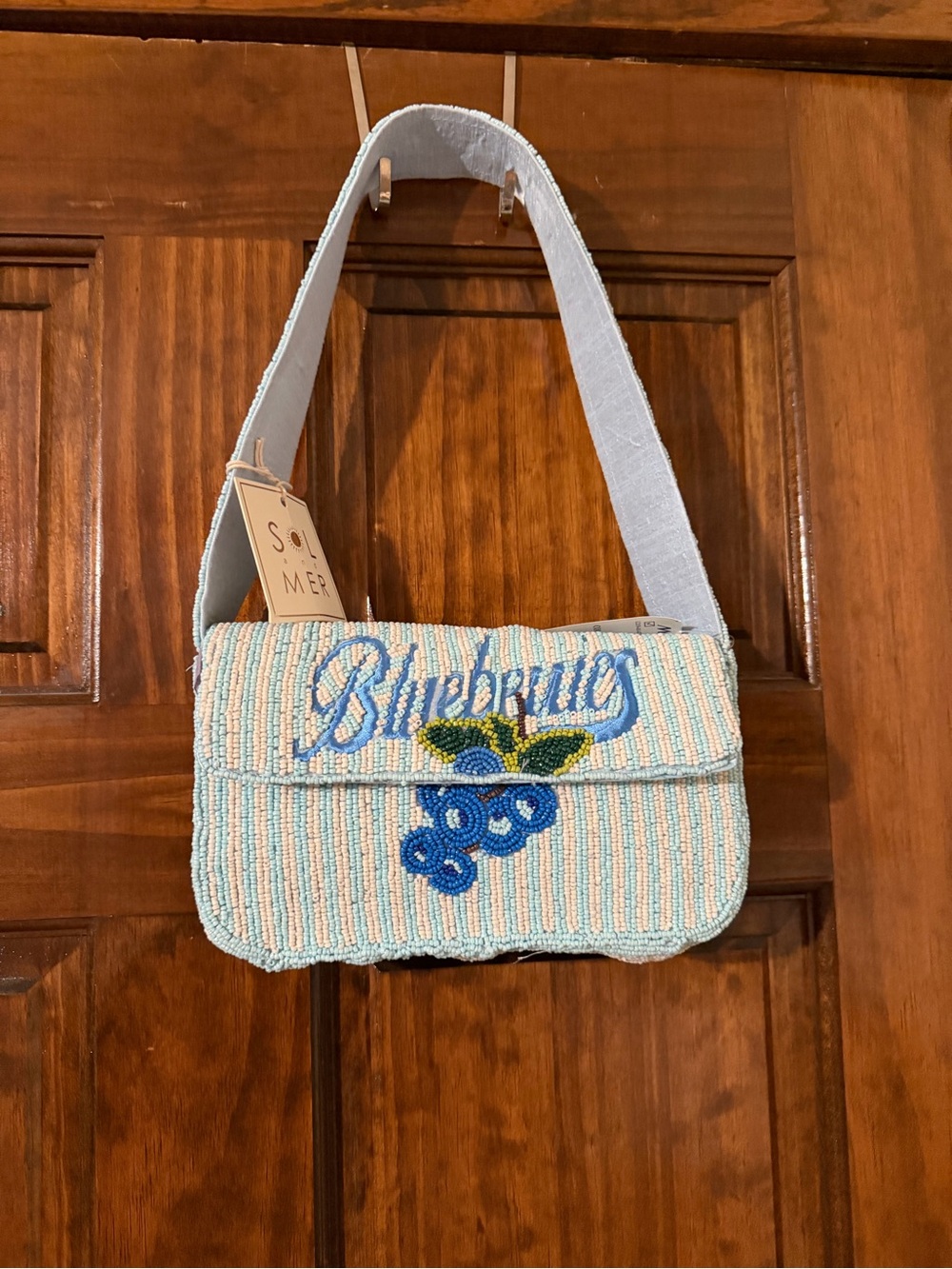 NWT Blueberry Beaded purse Bag